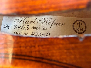 Karl Höfner H200P German Workshop Violin (4/4) – Made in Germany – Pristine Condition – Case & Bow