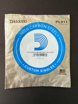 D'Addaro PL011 Plain Steel Single String