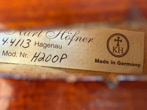 Karl Höfner H200P German Workshop Violin (4/4) – Made in Germany – Pristine Condition – Case & Bow